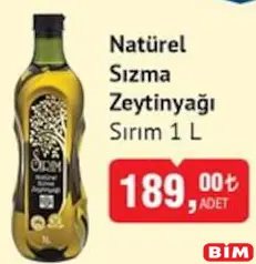 SIRIM NATÜREL SIZMA ZEYTİNYAĞI 1 L